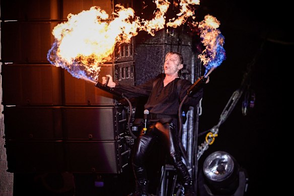 No, it’s not Spinal Tap, it’s Iron Maiden’s Bruce Dickinson on stage in 2018.