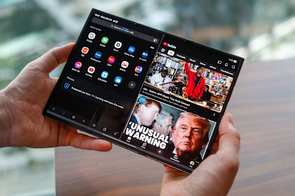 The Galaxy Z Trifold is a smartphone that can become a small tablet.