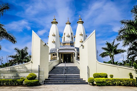 The spectacular Sri Sri Radha Radhanath Temple.