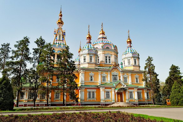 Ascension Cathedral in Panfilov Park in Almaty, Kazakhstan.