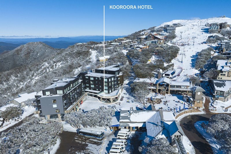 Grollo Group has put the Kooroora Hotel, an 811-square-metre bistro and restaurant commercial property at Mount Buller up for sale with a guide of $4.5 million to $5 million. 