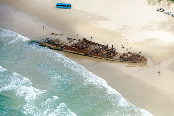 The woman was found north of the Maheno shipwreck on K’gari, formerly known as Fraser Island. 