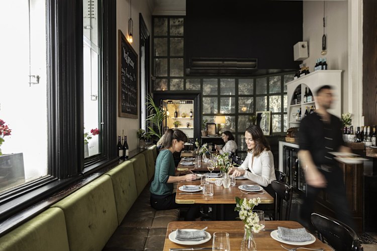Inside Tartine in Richmond.
