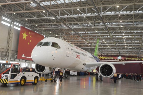 China is pushing forward with its plans to take on Boeing and Airbus.