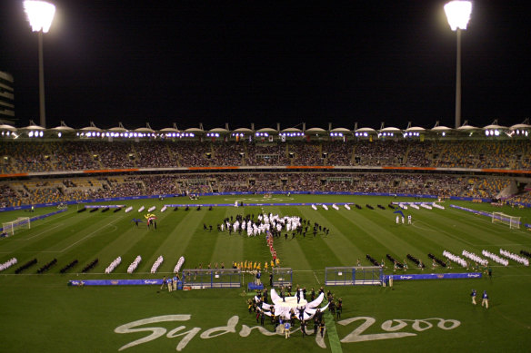 The Gabba ready to host Cameroon and Kuwait during the Sydney 2000 Olympics.