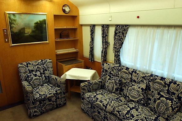 The Prince of Wales’ lounge in the Royal Train.