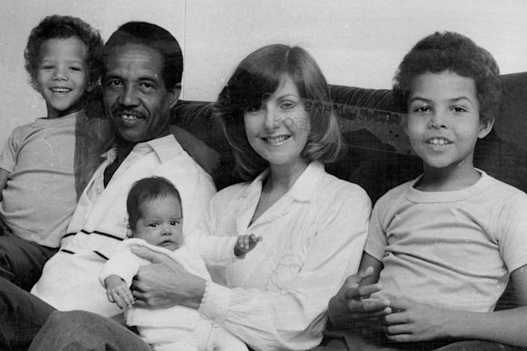  Daniel, Sir Garfield, Genevieve, Lady Sobers and Matthew in 1980. 