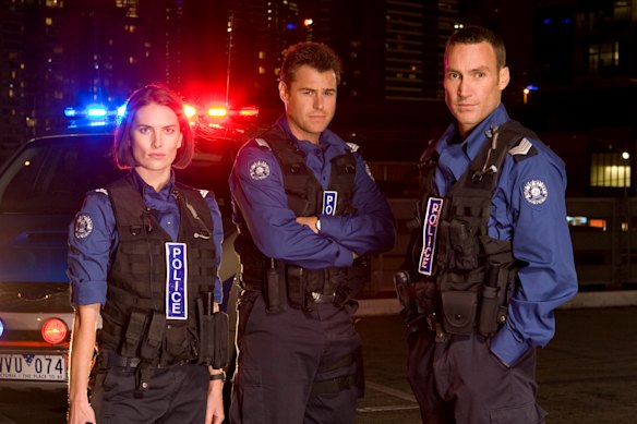 Jolene Anderson (left), Rodger Corser and Callan Mulvey in Rush.