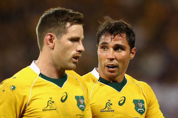Dynamic duo: Waratahs teammates Bernard Foley and Nick Phipps.
