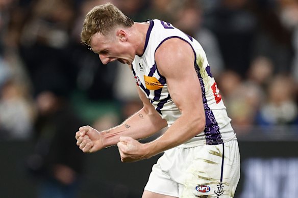  Fremantle’s Josh Treacy.