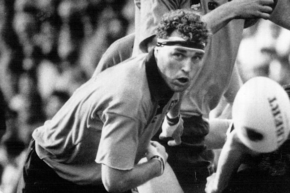 Sam Scott Young playing for the Wallabies in 1992.
