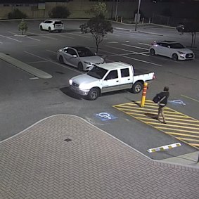 CCTV of one of the vehicles involved.