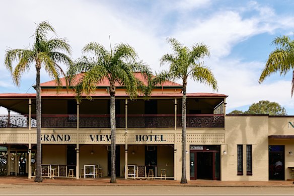 Out front, the reopened Grand View Hotel looks much the same.