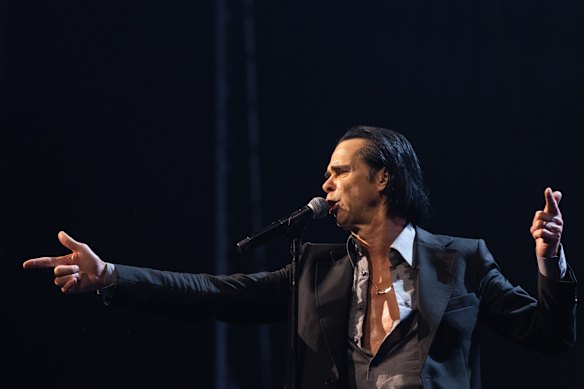  Nick Cave on stage with the Bad Seeds.
