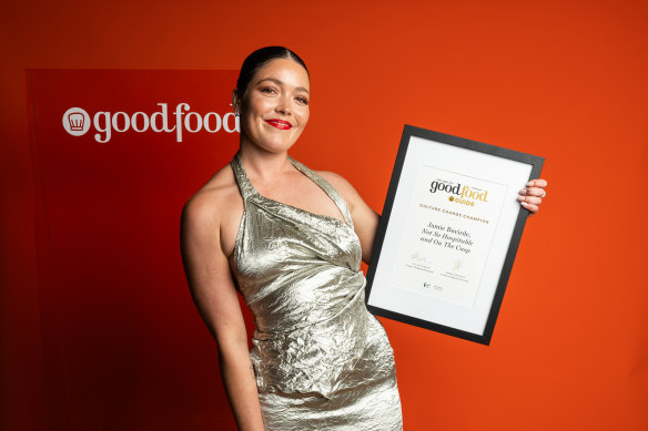 Jamie Bucirde won The Age’s first Cultural Change Champion award.