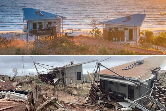 Parts of Berkeley River Lodge were destroyed by Cyclone Fina.