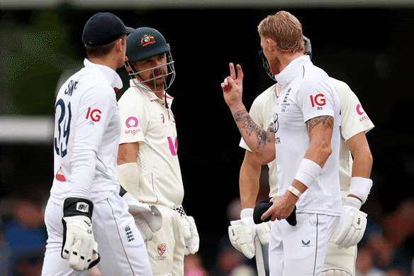 Tempers flared late on day two of the SCG Test as Ben Stokes appeared to tell Australia’s Marnus Labuschagne to “shut the f---” up in fading light.