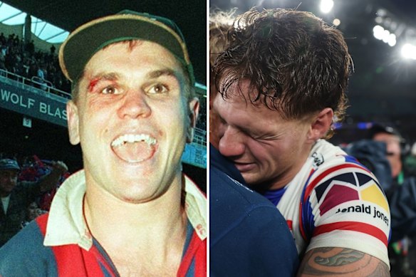 Paul Harragon and Kalyn Ponga - two inspirational Newcastle Knights captains.