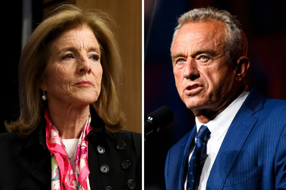 Former US ambassador to Australia Caroline Kennedy and Robert F. Kennedy Jr.
