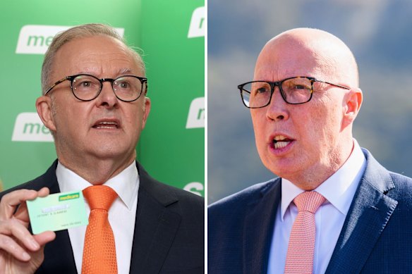 Anthony Albanese and Peter Dutton today.