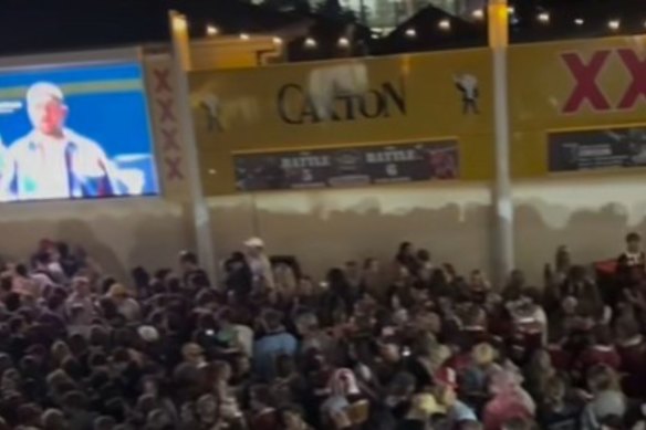 The Caxton Hotel on Wednesday night, televising the State of Origin decider.