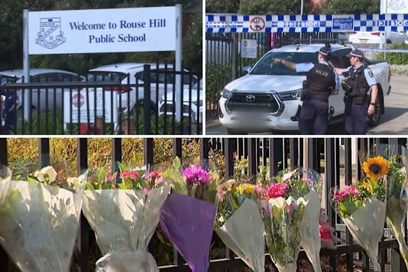 Floral tributes have been left for a five-year-old girl hit and killed by a ute outside Rouse Hill Public School.