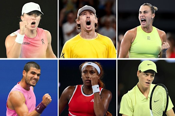 Some of the top seeds at the 2026 Australian Open.