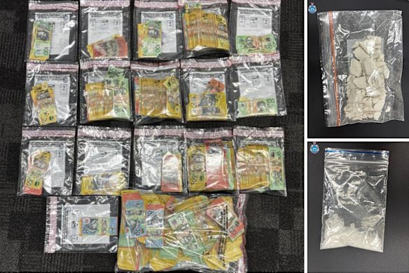 Police seized the drugs and cash in the South West over several days.