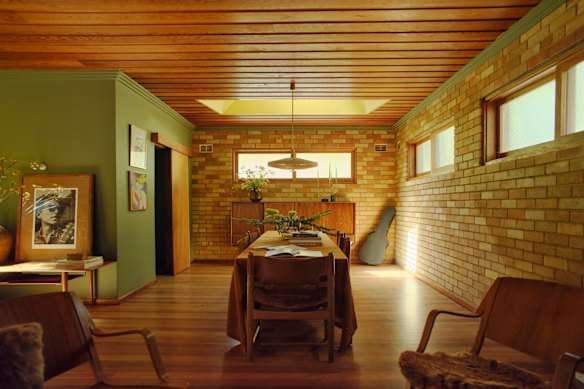 Two oversized skylights flood the living spaces with natural light. 