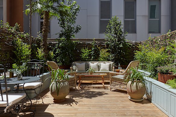 The light-filled terrace.