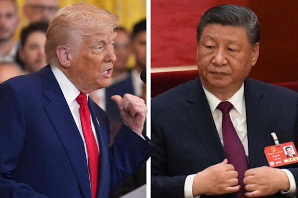Stand-off: US President Donald Trump and China President Xi Jinping.