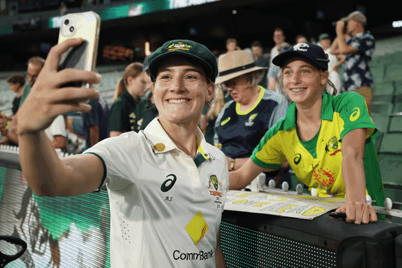 Victorians Alana King and Annabel Sutherland soak up the adoration of the MCG crowd after spearheading Australia’s Ashes Test victory over England.