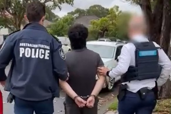 The man was arrested and had his devices seized by police on Friday.