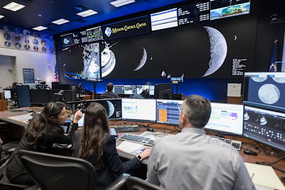 Mission control at NASA’s Johnson Space Centre in Houston, Texas.