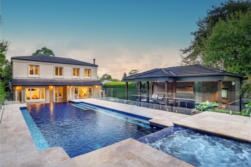 The Law family’s Lindfield home sits on 1239 square metres with six bedrooms and a pool.