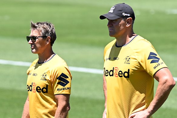 Craig Bellamy with Jason Ryles in 2020.