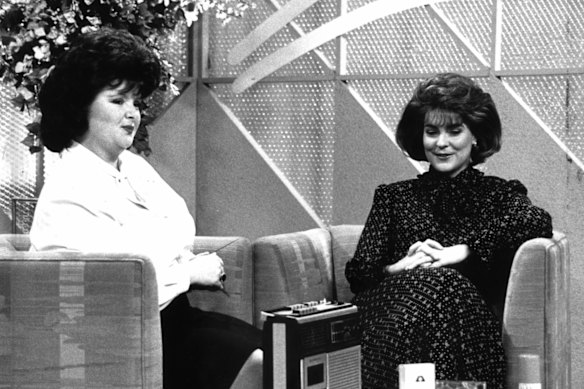 Magda Szubanski (Chanelle) and Marg Downey (as Jannelle).