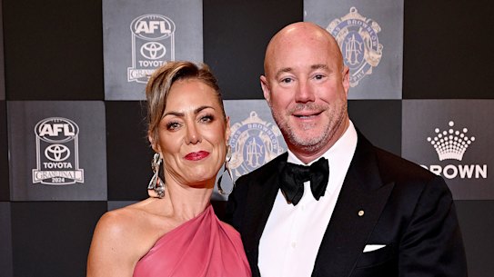 Cate and Luke Sayers at the Brownlow in September 2024.