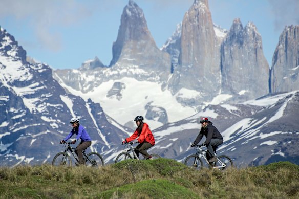 An Awasi stay and cycle with a Torres del Paine backdrop  in Chilean Patagonia. 