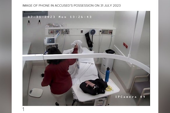 Patterson’s phone was in a pink case when she was in hospital in early August 2023