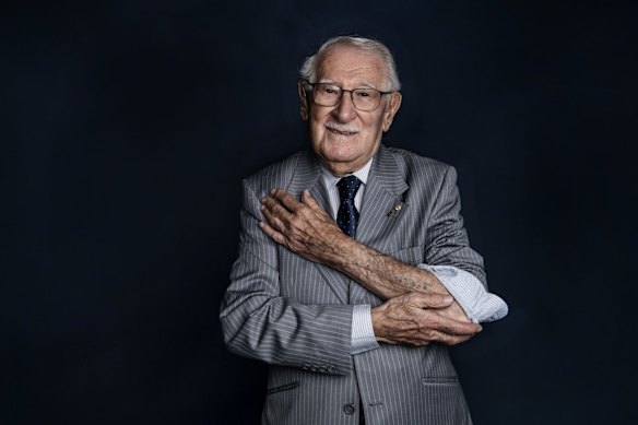 Holocaust survivor Eddie Jaku was celebrated in a state memorial at Sydney Town Hall in 2021.