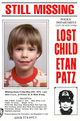 One of the original missing posters for Etan Patz.