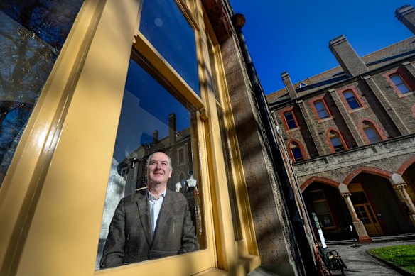 Then-planning minister Richard Wynne at the Abbotsford Convent releasing a discussion paper on the heritage laws in June 2015.
