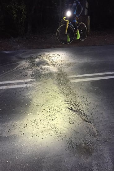 The bump could not be seen by cyclists in the dark. 