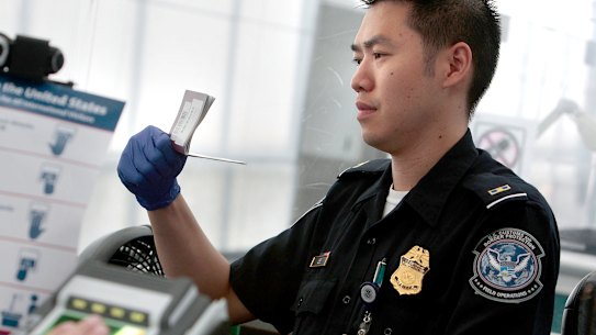 A US Custom and Border Protection agent.
