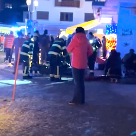 The scene following a New Year’s Eve fire at a bar in Crans-Montana, Switzerland.