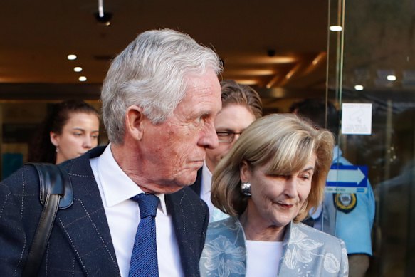 The parents of Katrina Dawson at the Lindt Cafe siege inquiry in 2017.