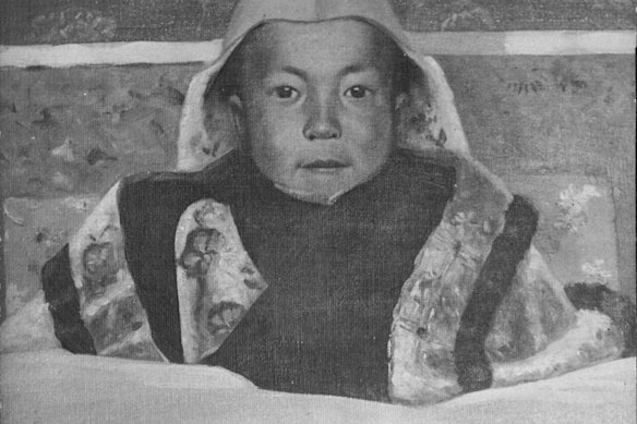 A 15-year-old Dalai Lama shown in a 1950 portrait. 