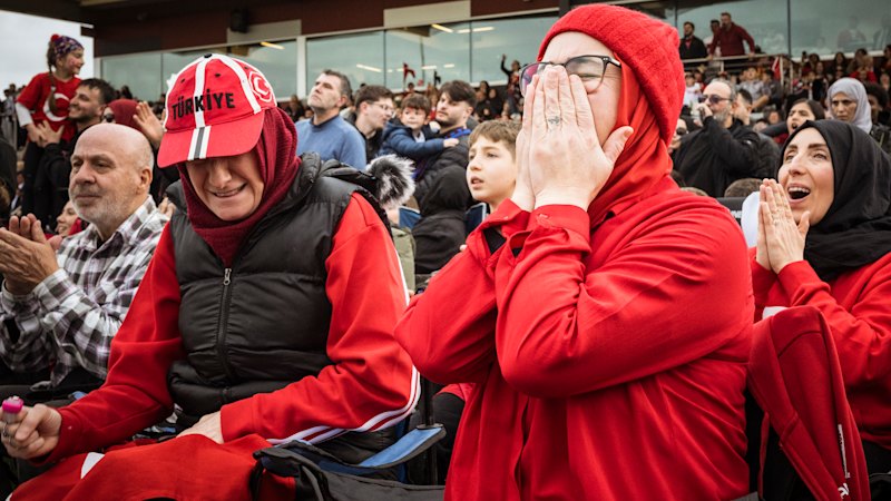 Turkish fans turn out in thousands to support both teams in World Cup match