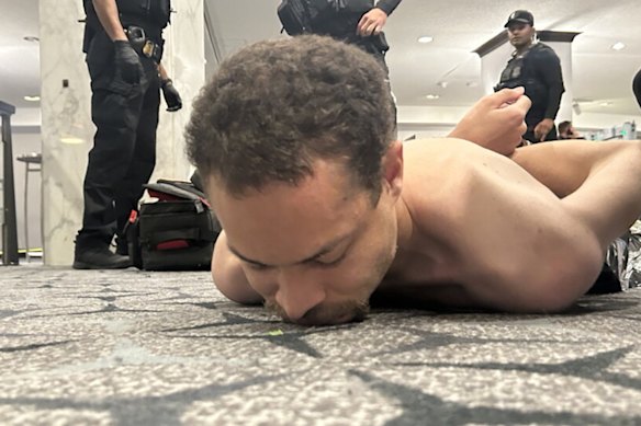 Donald Trump shared an image of the alleged gunman, who was arrested at the Washington Hilton.